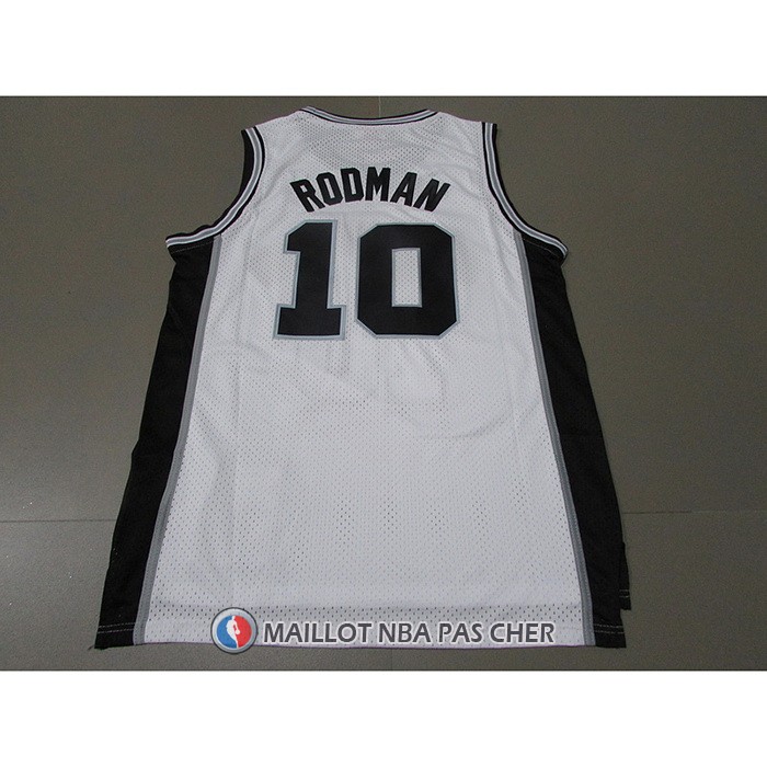 Maillot San Antonio Spurs Dennis Rodman NO 10 Mitchell & Ness 1983-84 blanc
